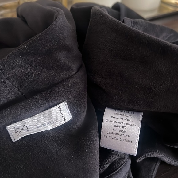 Gentle Fawn charcoal, super soft, faux suede, open causal jacket with pockets - Picture 5 of 5